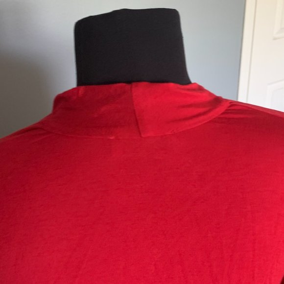 Aritzia Babaton Mehmet Red Wrap Blouse In XS - Picture 5 of 7